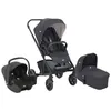 Image de Poussette trio Chrome + nacelle Chrome + coque i-Snug 2 Ember noir - Joie