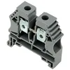 Image de Bloc de jonction 10mm² - Borne ER10 Grise - 65A Max - Connexion à vis section max 16mm² - Montage sur rail DIN