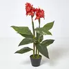 Image de HOMESCAPES Arbre Artificiel Fausse Plante Verte Balisier en Pot, 90 cm