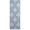 Image de HOMESCAPES Tapis extérieur résistant Pluie et UV, Tapis de Jardin imperméable réversible Bleu Mia, 75 x 200 cm, Intérieur extérieur terrasse Balcon