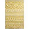 Image de HOMESCAPES Tapis extérieur résistant Pluie et UV, Tapis de Jardin imperméable réversible Jaune Anna, 75 x 200 cm, Intérieur extérieur terrasse Balcon