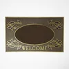 Image de HOMESCAPES Paillasson Caoutchouc rectangulaire « Welcome » Or, Tapis d'entrée antidérapant, Tapis Brosse essuie Pieds 75x45 cm