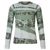 Image de Enudra T-Shirt de Cyclisme à Manches Longues pour Femme Motif Patchwork, Vert Machair, S