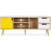 Image de Iconik Interior Scandinavian Style Meuble TV en Bois - Design Scandinave - Aren Jaune