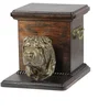 Image de Art-Dog Handmade Custom Dog Memorial Urn - Tête de Chien en Bronze Coulé à Froid sur Base en Bouleau - Urne pour Cendres - 19 x 31 x 22 cm - Shar Pei