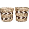 Image de KitchenCraft - Set de 2 Pots de Fleurs en Jacinthe d'eau Tressée pour Petites Plantes d'Intérieurs, 11,5 x 11,5 x 11 cm