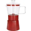 Image de La Cafetière Verona Machine à expresso en verre, rouge, 6 tasses, coffret cadeau