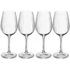 Image de Mikasa Treviso Verres à vin blanc en cristal, 350 ml, lot de 4 verres sans plomb, transparents avec effet ondulé pour les célébrations
