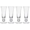 Image de Mikasa Salerno Verres à champagne en cristal, 170 ml, lot de 4 flûtes en verre fin transparent, sans plomb, à pied court et à bord large - lavable au lave-vaisselle