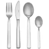 Image de Mikasa Beaumont Ensemble de couverts en acier inoxydable 16 pièces, ensemble de couverts en argent pour 4 personnes comprenant 4 couteaux, 4 fourchettes, 4 cuillères à dessert et 4 cuillères à café