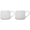 Image de Mikasa Tasses en grès Farmhouse avec étoiles, 2 pièces pour le thé, le café et le chocolat chaud, 380ml - Emballage cadeau, lavable au lave-vaisselle et au micro-ondes
