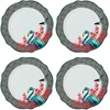 Image de Mikasa - 4 Assiettes plates en Porcelaine Mikasa x Sarah Arnett multicolores - D.26 cm OS