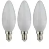 Image de Lot 3 ampoules LED flamme E14 470lm 4.2W = 40W Ø3.5cm Diall blanc chaud