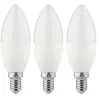 Image de Lot 3 ampoules LED flamme E14 806lm 6.5W = 60W Ø3.7cm Diall blanc chaud