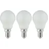 Image de Lot 3 ampoules LED mini globe E14 470lm 4.2W = 40W Ø4.5cm Diall blanc chaud