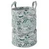 Image de GoodHome Nassua - Panier à linge pliable coton 45 L vert 34 x H.52 cm
