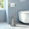 Image de GoodHome Pot à Balai WC Koros métal Brillant