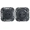 Image de Prise avec terre Jacobsen Espen noir composable, lot de 3 + 1xUSB-A+C