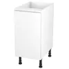 Image de Meuble bas de cuisine avec 1 porte GoodHome Garcinia blanc brillant L. 40 x H. 72 cm
