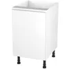 Image de Meuble bas de cuisine avec 1 porte GoodHome Garcinia blanc brillant L. 50 x H. 72 cm