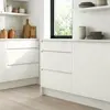 Image de Meuble bas de cuisine avec 1 tiroir et 2 casseroliers GoodHome Garcinia blanc brillant L. 60 x H. 72 cm