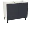 Image de Meuble bas de cuisine avec 2 portes GoodHome Artemisia bleu L. 100 x H. 72 cm
