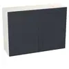 Image de Meuble haut de cuisine avec 2 portes GoodHome Artemisia bleu L. 100 x H. 72 cm