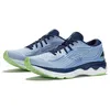 Image de Mizuno Wave SKYRISE 4 (W), Chaussures de Course Femme, Blue Henon/Blue Depths/Techno Green, 38 EU, Blue Henon Blue Depths Techno Green, 38 EU