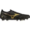 Image de Mizuno Morelia Neo IV   Elite Chaussures de Football Unisexe Adulte, Noir/Gold/Black, 47 EU, Noir, doré, 47 EU