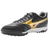 Image de Mizuno Morelia Sala Classic TF Homme Football Chaussures Noir Noir, Châle Noir doré foncé, 40.5 EU