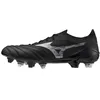 Image de Mizuno Chaussures de football Morelia IV Elite Soft Ground pour homme, noir/argenté, 42 EU
