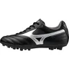 Image de Mizuno Morelia II Club AG Chaussures de football pour homme adaptées à l'herbe synthétique, Noir et argenté., 39 EU