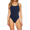 Image de Nike Spiderback One Piece Maillot de Bain pour Femme, Femme, Survêtement, NESSA003-440, Bleu Marine (Midnight Navy), XL