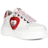 Image de Karl Lagerfeld Creeper Lo Baskets pour femme Valentine Pendatnt Detail Love, blanc/rouge, 40 EU