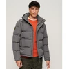 Image de Superdry pour homme. M5011743A Veste à capuche matelassée Everest, grise, avec capuche (XL), Casuel, Polyester, Manche longue