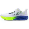 Image de Mizuno Wave Rider 29 Chaussures de Course pour Homme Blanc/Bleu Break/Lightning Ye, 47 EU