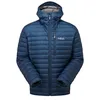 Image de Rab Microlight Alpine Doudoune à capuche pour homme, garnie de duvet 700, pour la randonnée et le ski, bleu tempête, taille M