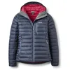 Image de Rab Microlight Alpine Veste matelassée à capuche 700 plis pour femme pour randonnée et ski, acier, Small