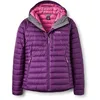 Image de Rab Veste matelassée à capuche Microlight Alpine 700 remplissage pour femme pour randonnée et ski - Mûre - Taille S