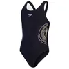 Image de Speedo Maillot de bain Placmement Muscleback pour fille Noir/violet, Noir/violet doux/citron, 7-8 ans