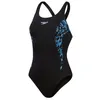 Image de Speedo Maillot de bain Placement Muscleback pour femme, Noir/cobalt., 60