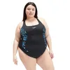 Image de Speedo Maillot de Bain Femme Grande Taille médaillé | Maillots de Bain Grandes Tailles, Noir/Cobalt véritable/Bleu Curieux, 70