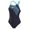 Image de Speedo Medley Logo 1 pièce Maillot de Bain, Bleu Marine, 36 Femme