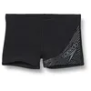 Image de Speedo Short de Bain Medley Logo Junior pour garçon | Tissu Extensible | Vacances ou entraînement | Design athlétique | Tissu Technique, Noir/Gris Anthracite USA, 11-12 Ans
