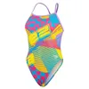 Image de Speedo Allover Digital VBack Pink Yellow - Maillot de Bain Femme 1 Piece - Taille Maillot de Bain - 40