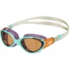 Image de Speedo Women's Biofuse 2.0 Swimming Goggles | Female Design | Patented Adjust Mechanism | Anti-Fog | Anti-Leak | Comfort Fit, Marine Blue/Pumpkin Spice/Pale Tan, One Size