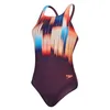 Image de Speedo Maillot de bain femme médaillé imprimé numériquement avec support de poitrine violet orange, violet, 44 FR
