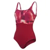 Image de Speedo Maillot de Bain 1 Pièce Effet Galbant Contoureclipse pour Femme - pour la Plage et Les Vacances, Magenta Brume, Rose Délicat, Rouge Basque, 36