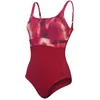 Image de Speedo Maillot de Bain 1 Pièce Effet Galbant Contoureclipse pour Femme - Plage et Vacances - Magenta Brume, Rose Délicat, Rouge Basque - Taille 40