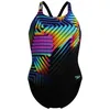 Image de Speedo Digital Placement Maillot de bain pour femme 100 % résistant au chlore, multicolore, 38